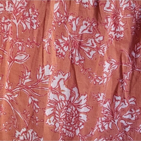 Free People Bonita Printed Midi Dress Orange Size Large - Picture 5 of 10